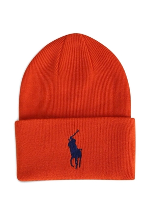 Polo Ralph Lauren Big Pony cuff beanie hat - Orange