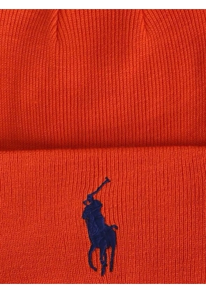 Polo Ralph Lauren Big Pony cuff beanie hat - Orange