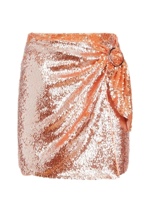 Toccin Dawson sequin ring mini skirt - Orange