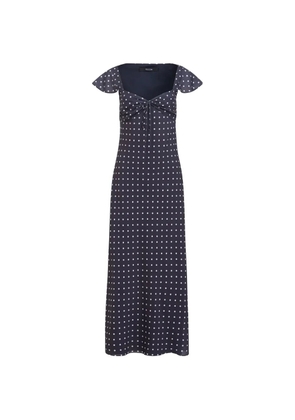 Toccin Marcella polka-dot bias-cut slip midi dress - Blue