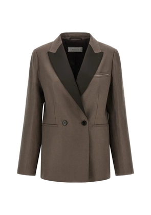Peserico double-breasted peak-lapels blazer - Brown