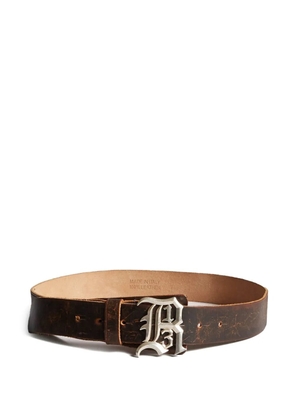 R13 logo-buckle belt - Brown