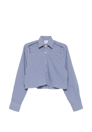 VETEMENTS striped cropped shirt - Blue