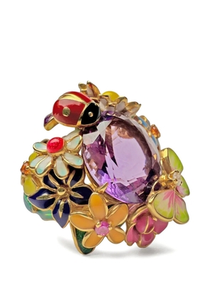 Christian Dior Pre-Owned Diorette flower-detail ring - Gold