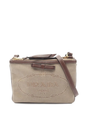 Prada Pre-Owned 2010-2026 Canapa Logo Jacquard crossbody bag - Brown