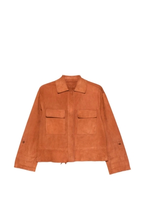 Salvatore Santoro flap-pocket suede jacket - Orange