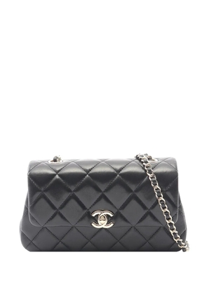 CHANEL Pre-Owned 2021-2026 CC Quilted Lambskin Flap Phone Holder on Chain crossbody bag - Black