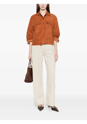 Salvatore Santoro flap-pocket suede jacket - Orange