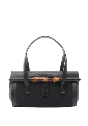 Gucci Pre-Owned 2000-2015 GG Canvas Bamboo Bullet shoulder bag - Black