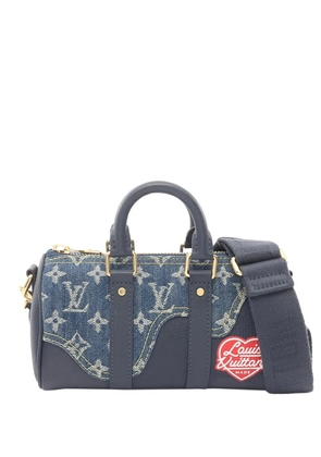 Louis Vuitton Pre-Owned 2021-2026 x Nigo Monogram Denim Keepall XS boston bag - Blue