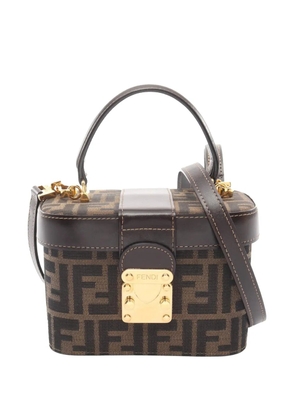 Fendi Pre-Owned 2000-2010 Mini Zucca Canvas Vanity Bag satchel - Brown