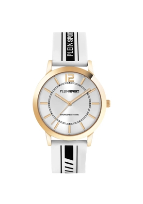 Plein Sport White Silicone 41mm Watch - Silver