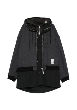Maison MIHARA YASUHIRO hooded zip coat - Grey