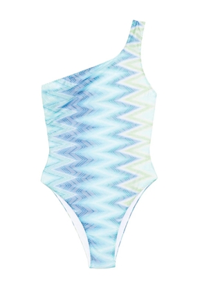 Missoni one-shoulder swimsuit - Blue