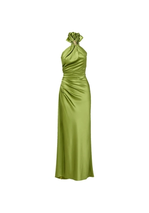 Veronica Beard Izaren halterneck twisted maxi dress - Green