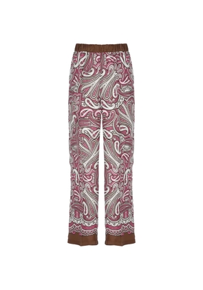 P.A.R.O.S.H. elasticated-waist paisley trousers - Brown