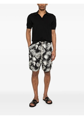 Paolo Pecora open collar T-shirt - Black