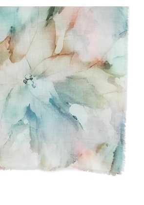 D'aniello floral scarf - Blue