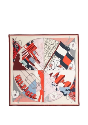 Tommy Hilfiger floral-detail scarf - Neutrals