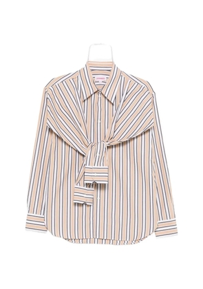 Charles Jeffrey Loverboy Hold Me striped tie-detail shirt - Neutrals
