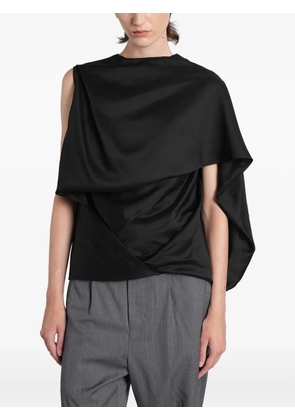 ENTIRE STUDIOS side-drape top - Black