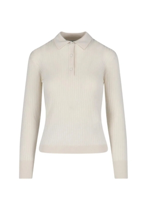 Max Mara ribbed polo-collar sweater - Neutrals
