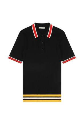 ENTIRE STUDIOS striped ribbed polo shirt - Black