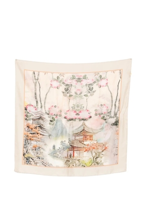 D'aniello floral print scarf - Neutrals