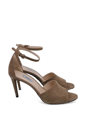 Prada Pre-Owned ankle-strap peep-toe sandals - Brown