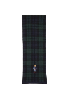 Polo Ralph Lauren Polo Bear plaid scarf - Black