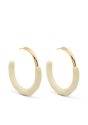 Sunnei large rubberised hoop earrings - Gold