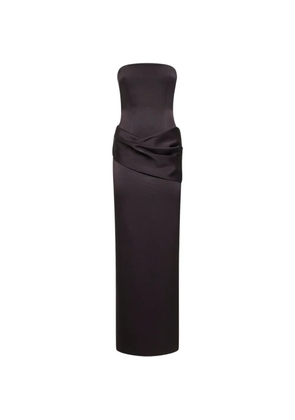 Alex Perry corset draped maxi dress - Black