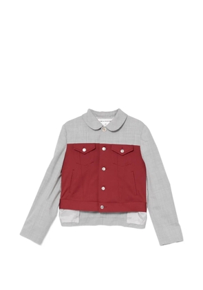 Comme Des Garçons Girl two-tone panelled jacket - Grey