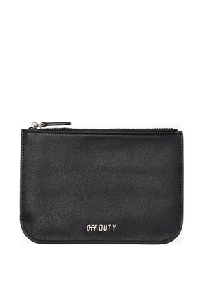 Off Duty Leon zip leather wallet - Black