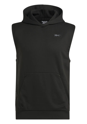 Reebok Strength logo-print sleeveless hoodie - Black