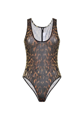 Alex Perry leopard-print sleeveless bodysuit - Neutrals