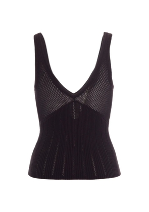 Sessùn V-neck knitted top - Black