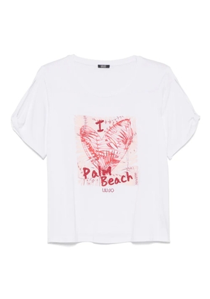 LIU JO slogan-print T-shirt - White
