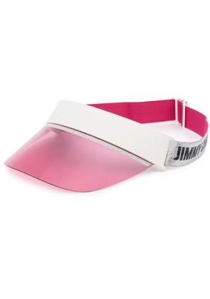 Jimmy Choo Eyewear logo embroidered visor cap - Pink