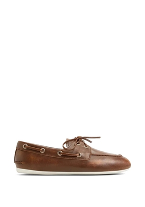 Fortela leather boat shoes - Brown