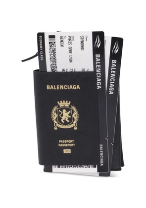 Balenciaga Pre-Owned passport ticket leather phone holder - Black