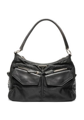 Prada Pre-Owned 1990s triangle-logo shoulder bag - Black