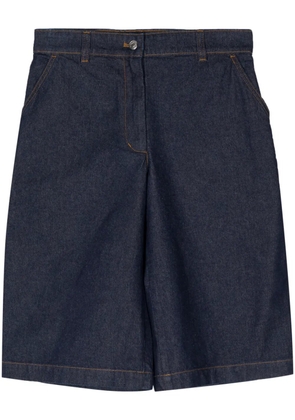 Maison Kitsuné logo-patch cotton skirt - Blue