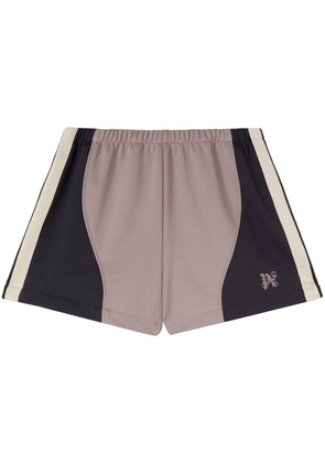 Palm Angels colour-block track shorts - Purple