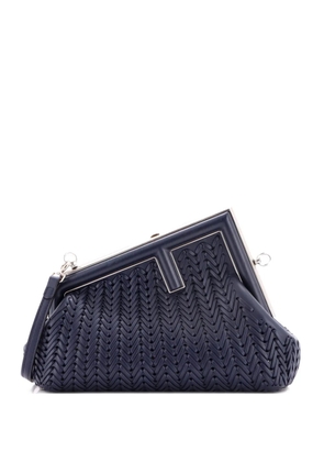 Fendi Pre-Owned First Bag Woven Leather Small clutch bag - Blue