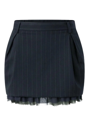 PINKO Hamburger pinstripe-detail mini skirt - Blue