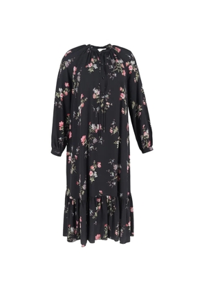 Celine Pre-Owned floral-print midi dress - Black