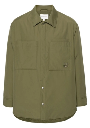 Maison Kitsuné Fox-motif padded shirt jacket - Green