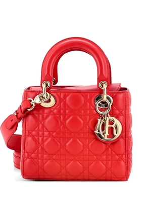 Christian Dior Pre-Owned My Lady Dior Bag Cannage Quilt Lambskin satchel - Red