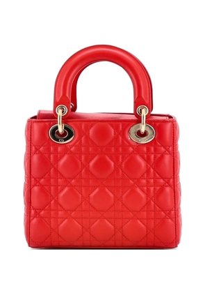 Christian Dior Pre-Owned My Lady Dior Bag Cannage Quilt Lambskin satchel - Red
